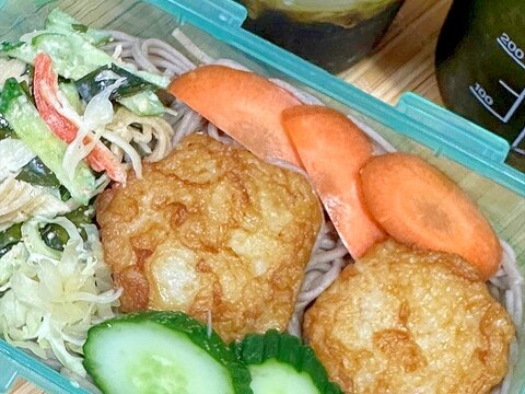 玉ねぎ坊主で蕎麦弁当!